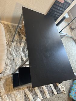 Desk - Black And Silver