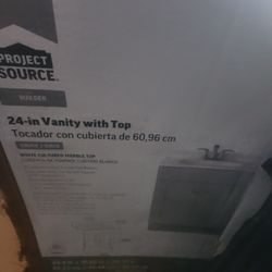 24 Inch Vanity W/top