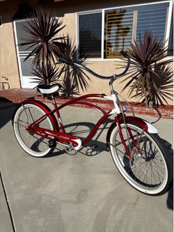Electra Deluxe Adult Beach Cruiser Red