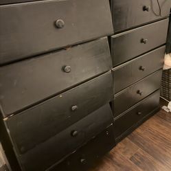 Black 10 Drawer Dresser 