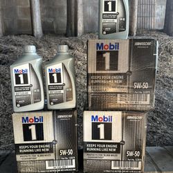 6 Quarts Of Mobil 1 5w50 Full Synthetic Oil