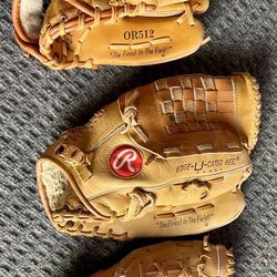 Baseball Gloves, Older All Real Leather Models