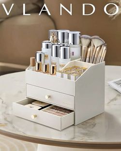 VLANDO Makeup Organizer – Large Vanity Organizer w/ Drawers
