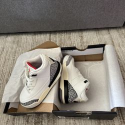 Jordan 3 Retro White Cement Toddler Sz 7c