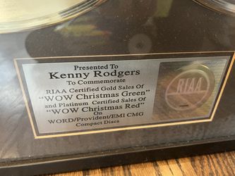Kenny Rodgers Platinum And Gold Album Plaque Thumbnail
