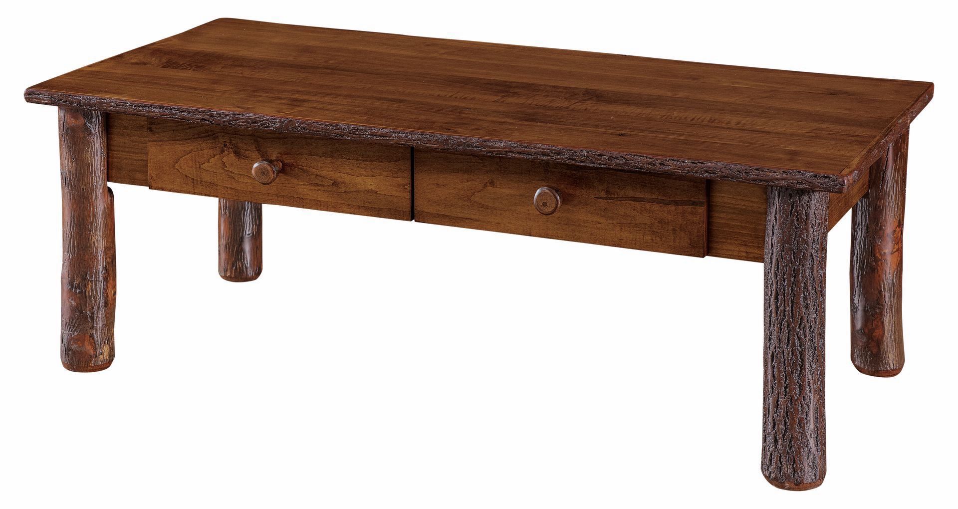 Rustic Solid Wood Coffee Table – Amish Made Bob Timberlake