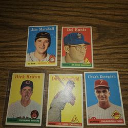 5 - 1958 Topps Baseball Cards