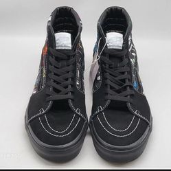 Brand New Vans x Disney Sk8-Hi 100 Villains Black Multi Canvas Suede shoes Size 8