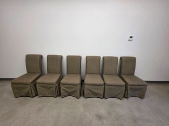 Set of 6 Upholstered Dining / Accent Chairs