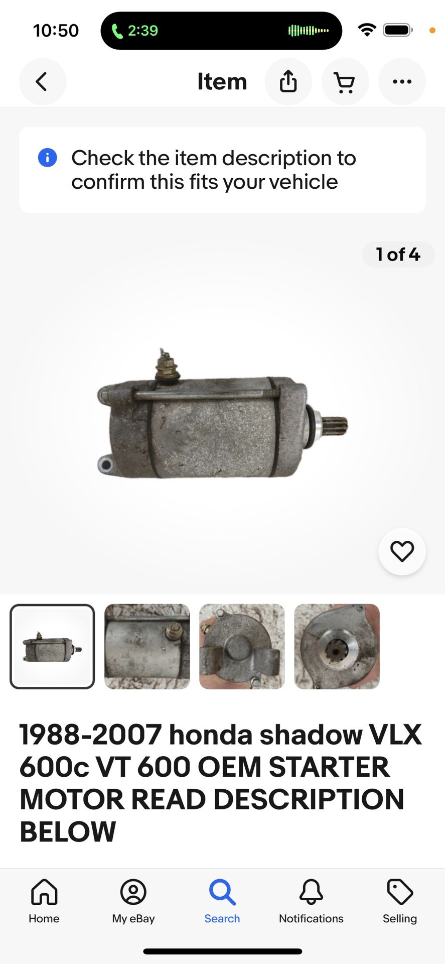 Honda shadow 600 Starter And parts Message with you needs