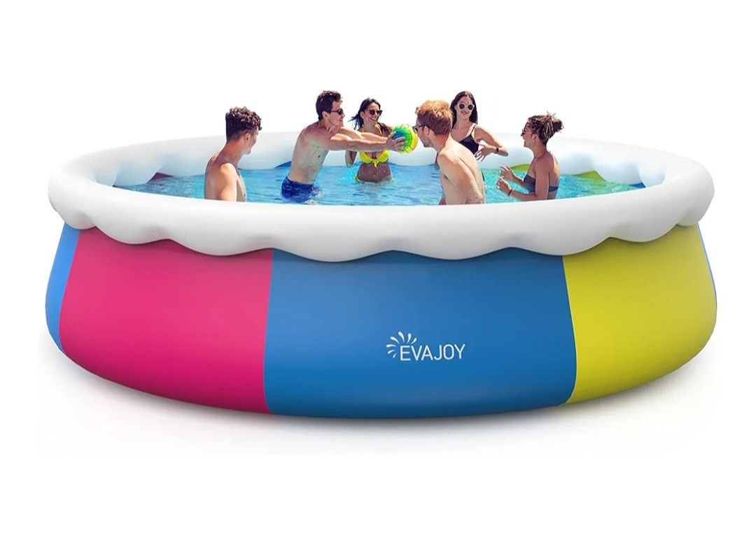 BRAND NEW 
EVAJOY 15ft *35in Inflatable Swimming Pool Include Filter Pump, Ground Cloth and Cover, Blue
