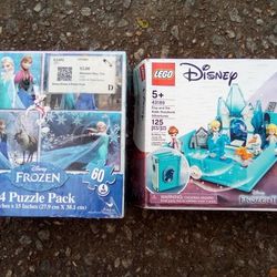 Lot Of 2 Frozen Lego,Jigsaw Puzzles