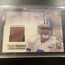 Troy Aikman Game Used Ball 