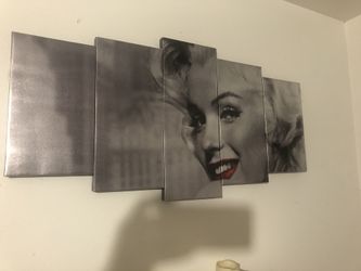 Marilyn Monroe Split Print On Canvass