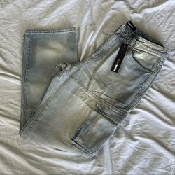 New Men’s Straight Cargo Jeans