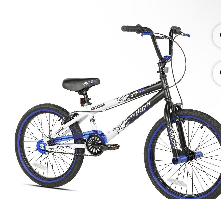 20" Kent Ambush BMX Bicycle, 20" Wheels, Child Ages 7-14 Years, Blue