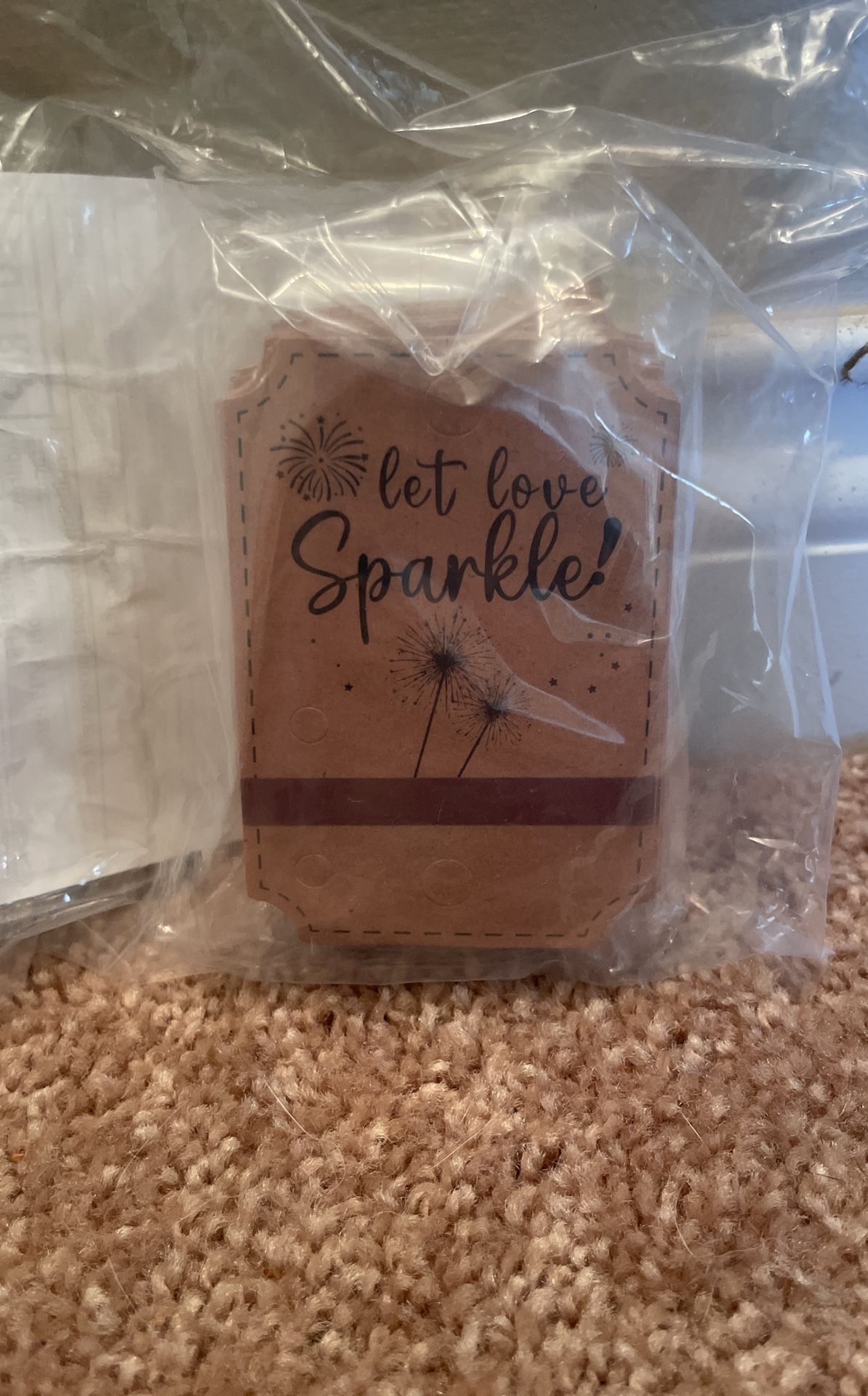 Wedding Decor Sparkler Tags