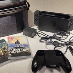 Nintendo Switch Bundle - Zelda BOTW + Diablo III + Case (Excellent Condition!)