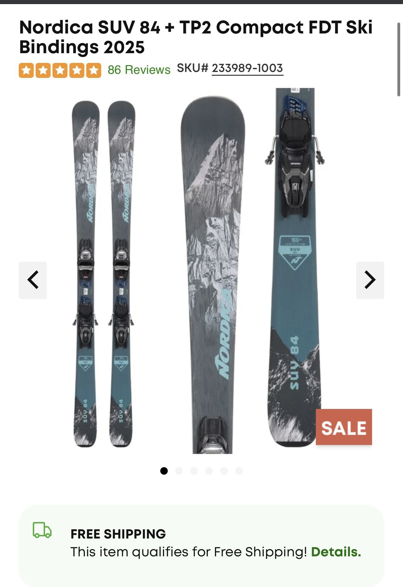 Nordica SUV 84 + TP2 Compact FDT Ski Bindings