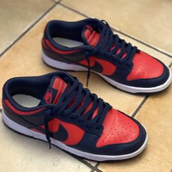Nike Dunk Low Retro  “Navy Red”  size 9.5
