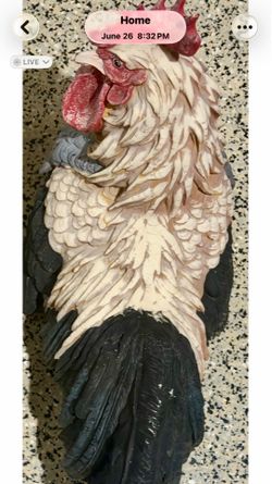 Vintage Rustic Resin Rooster Figurine - Farmhouse Kitchen Decor