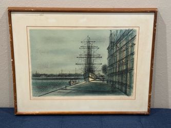 JEAN CARZOU (1(contact info removed)) "The Boating School In Venice" 1959 Lithograph 63/100