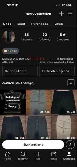 CLOTHES FOR SALE ON MY DEPOP