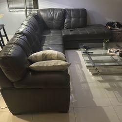 Dark Grey Sectional Couch 