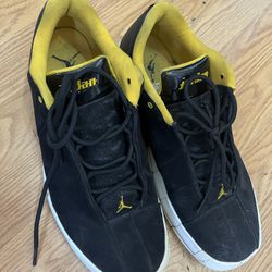 Black and Yellow Jordan Sneakers 