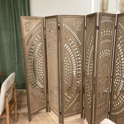 6 Panel Room Divider, 5.6FT Screen