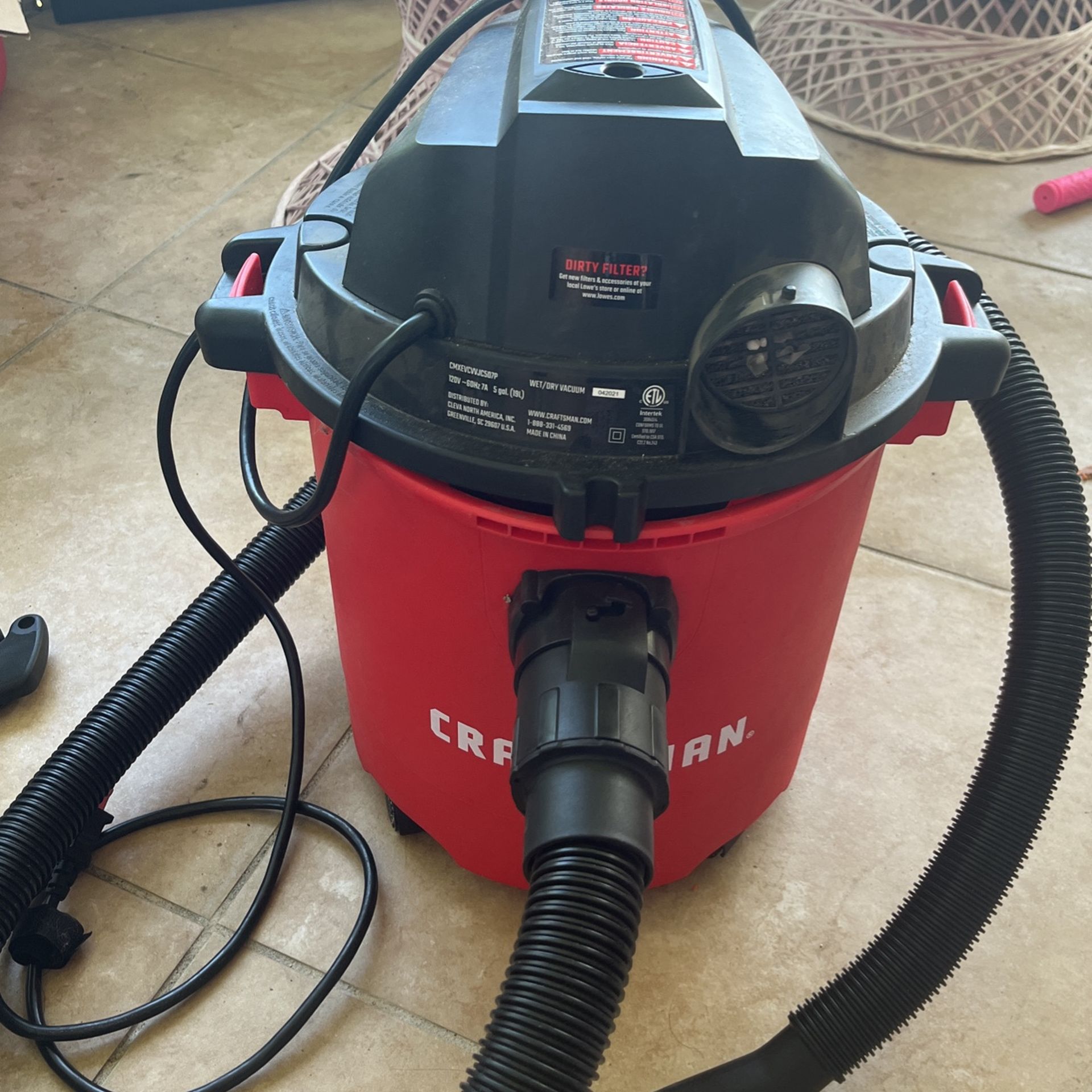 Craftsman Shop vac Used Twice!