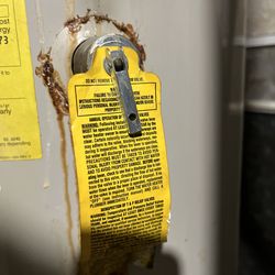 Broken water heater