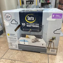 New Serta EZ Tote 10" Cooling Gel Memory Foam Mattress in a Box, Full