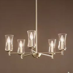 Kichler Taresa 5-Light Chandelier with Clear Glass in Champagne Bronze