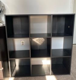 Black 9-Cube Organizer Shelf