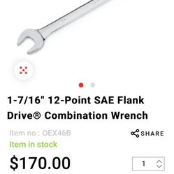 Snap On 1-7/16” Flank drive