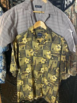 Lot of 2 mens large casual shirts