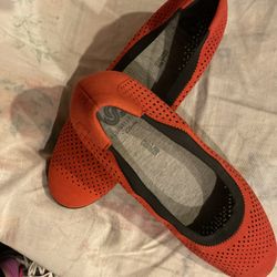 Clark's Red Red Wedge Shoes