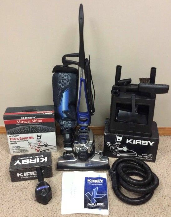 NEW cond KIRBY AVALIR 2 VACUUM WITH ATTACHMENTS , SHAMPOO SYSTEM , ZIP BRUSH , AMAZING POWER SUCTION , WORKS EXCELLENT , IN THE BOX