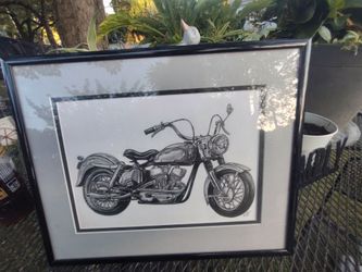 Motorcycle picture with sturdy frame