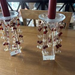 Crystal candle holders “Oleg Cassini”