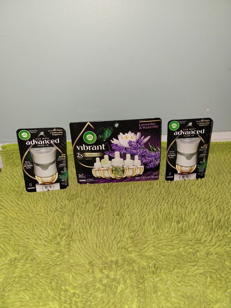 Air Wick 5 Refills Lavender And Waterlily/2 Warmer Plug In