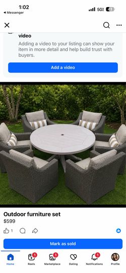Patio furniture set
