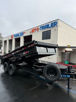 2026 Teton Dump Trailer Black 7x14-2 14k GVWR