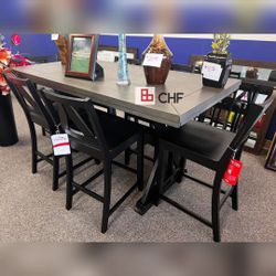 new 5 pc counter height dining table set