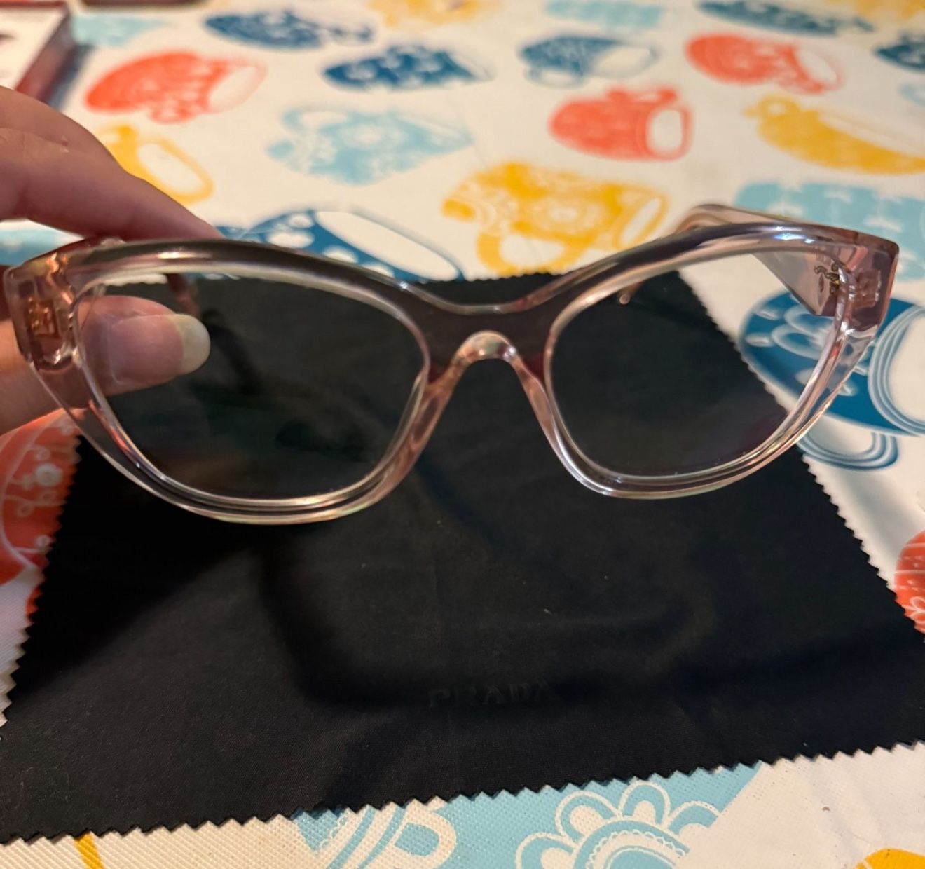 Eye Glasses, Frames, Light Pink Prada Brand 