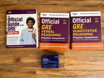 GRE Test Prep Books (unused) & Flashcards
