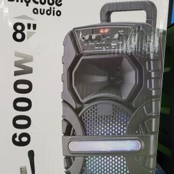 New 8" Bluetooth Speaker Rechargeable 