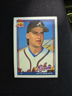 1991 Topps Kent Mercker Atlanta Braves Baseball Card