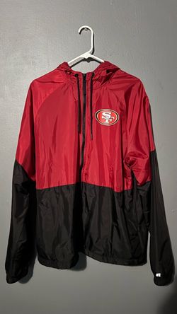 San Francisco 49ers Windbreaker Jacket l large niners nfl football sports gym winter coat jersey shirt hoodie
